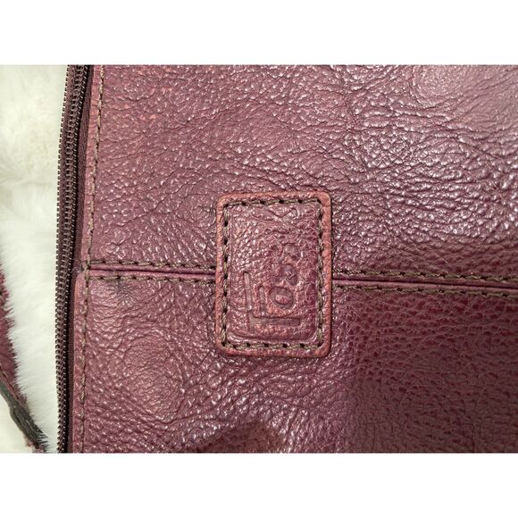 Fossil Burgundy Small Crossbody/Shoulder Strap Brass HardwareOutside PocketBag - Picture 7 of 7